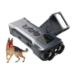P9 デュアルヘッド超音波犬撃退器 充電式反鳴きデバイス カラースクリーン、LEDテールライト付き、P9