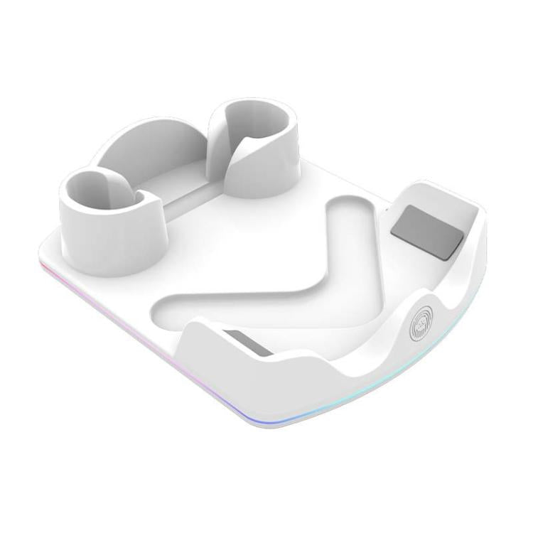 Meta Quest 3S / 3 / 2 用 iplay HBV-641 ハンドル収納ラック VRヘッドセット充電スタンド LEDライト付き