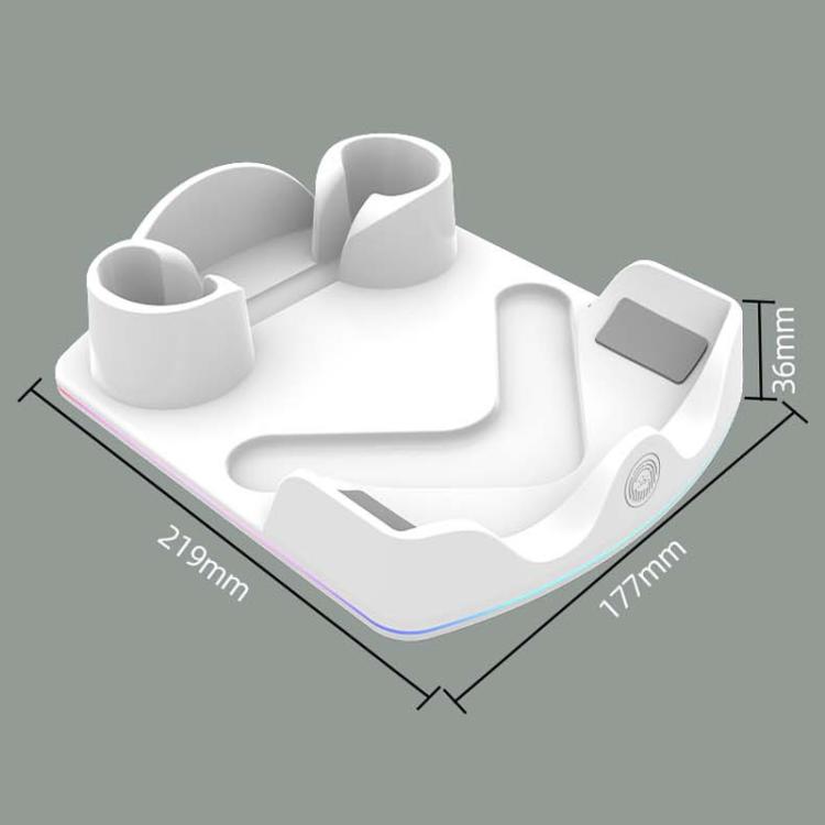 Meta Quest 3S / 3 / 2 用 iplay HBV-641 ハンドル収納ラック VRヘッドセット充電スタンド LEDライト付き