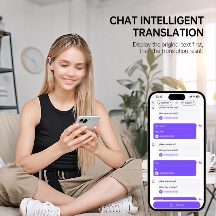 144言語対応 AIスマート翻訳 Bluetoothイヤホン デジタル表示充電ケース付き