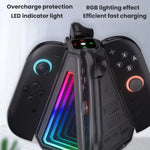 Nintendo Switch 2用 Joy-Conコントローラー 4-in-1 三角形充電ベース RGBライト付き、S219