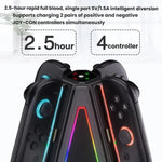 Nintendo Switch 2用 Joy-Conコントローラー 4-in-1 三角形充電ベース RGBライト付き、S219