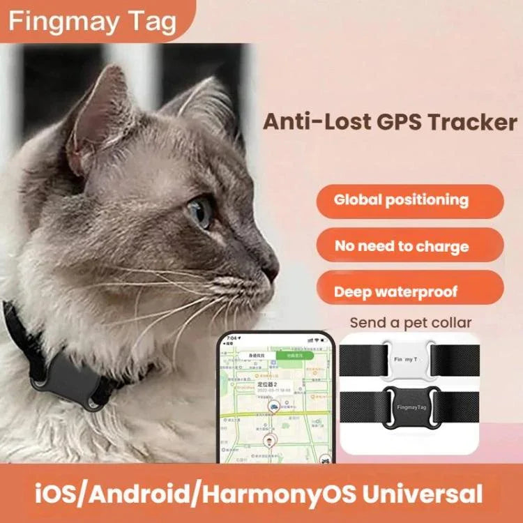 猫・犬用GPSトラッカー グローバルリアルタイム追跡 首輪 紛失防止 防水ペットロケーター Findmytagアプリ対応