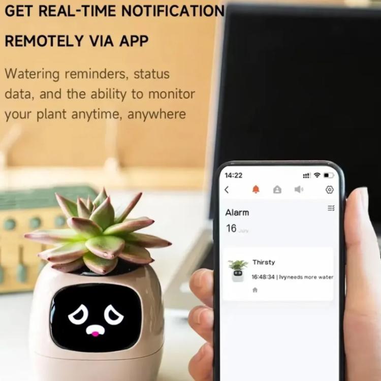 マルチセンサー搭載スマートプラントポット WiFi植物モニター 2インチ画面 Mi/Tuyaホームエコシステム対応