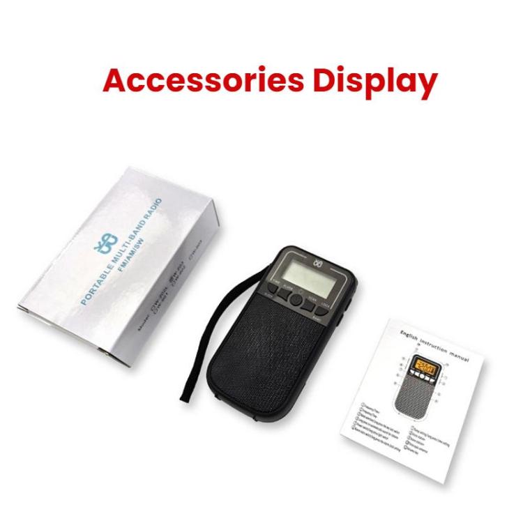 携帯用FM/AM/SWマルチバンド高感度クロック制御ラジオプレーヤー、EU用、US用