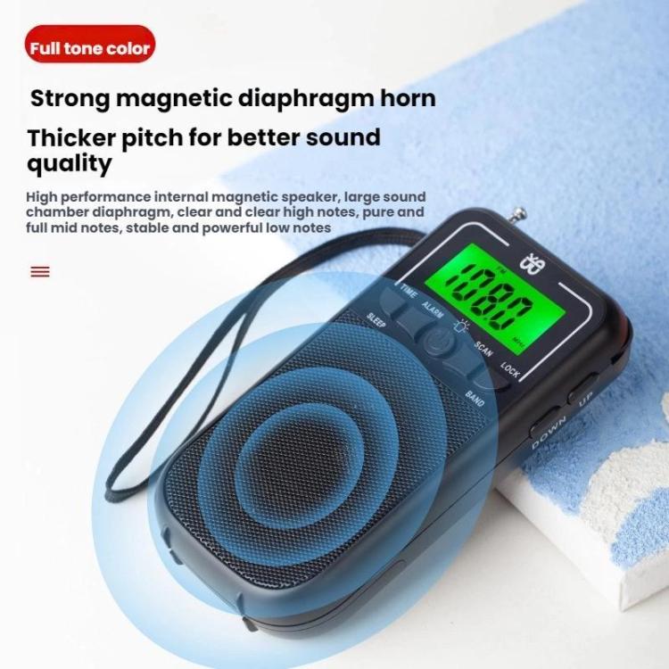 携帯用FM/AM/SWマルチバンド高感度クロック制御ラジオプレーヤー、EU用、US用