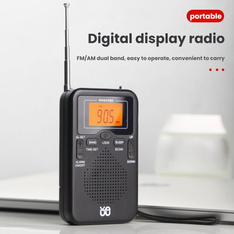携帯用FM/AMクロック制御ステレオポケットラジオプレーヤー、EU用、US用