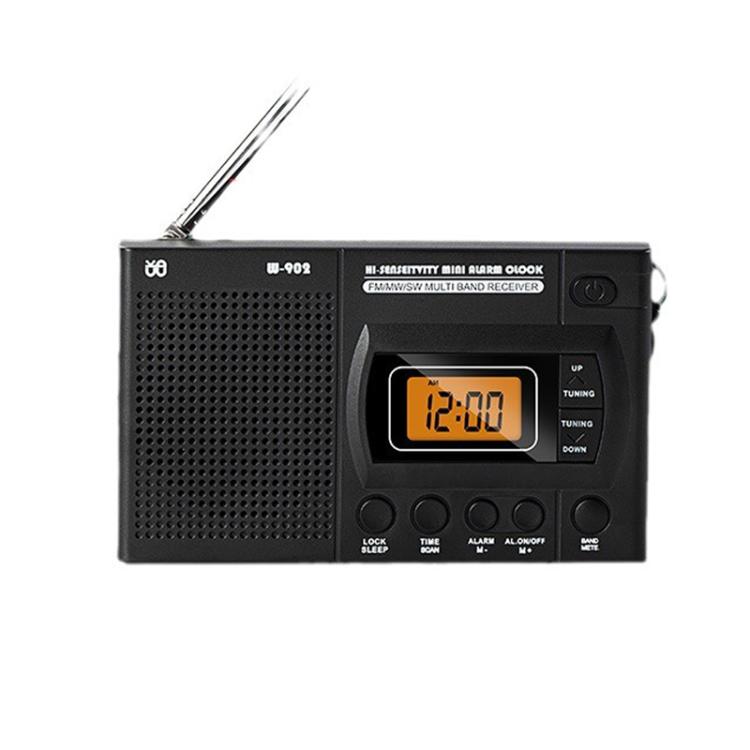 FM/AM/SW全帯域携帯用クロックLCDクロック制御ラジオプレーヤー、EU用、US用