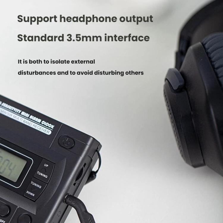 FM/AM/SW全帯域携帯用クロックLCDクロック制御ラジオプレーヤー、EU用、US用