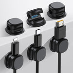 AhaStyle WG178 6個セット 多機能粘着デスクトップケーブルオーガナイザ データ充電ケーブルクリップ