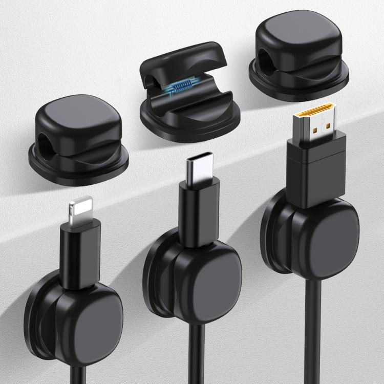 AhaStyle WG178 6個セット 多機能粘着デスクトップケーブルオーガナイザ データ充電ケーブルクリップ