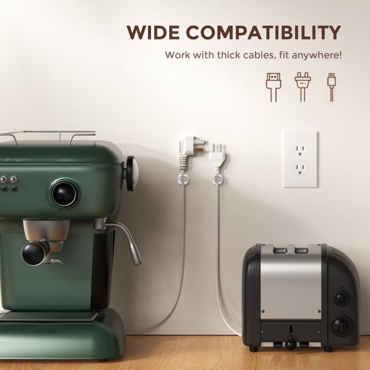 AhaStyle WG178 6個セット 多機能粘着デスクトップケーブルオーガナイザ データ充電ケーブルクリップ