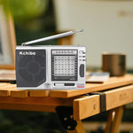 Kchibo 10バンドAM/FM/SW携帯用高忠実度スピーカー搭載コンパクトミニマルチバンド受信機、KK-9803