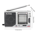 Kchibo 10バンドAM/FM/SW携帯用高忠実度スピーカー搭載コンパクトミニマルチバンド受信機、KK-9803