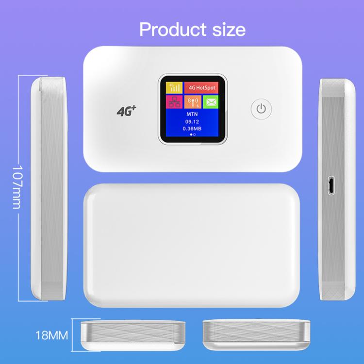 MF801 4G CAT7 デュアルバンド ポータブルWIFI LTE 300M ワイヤレスプラグインルーター カラースクリーン MIFI モバイルホットスポット、MF801