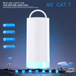 CAF902 4G CPE CAT7 SIMカードルーター カラフルキャンプライト 屋外LTEポータブルWiFiホットスポット EUプラグ, CAF902