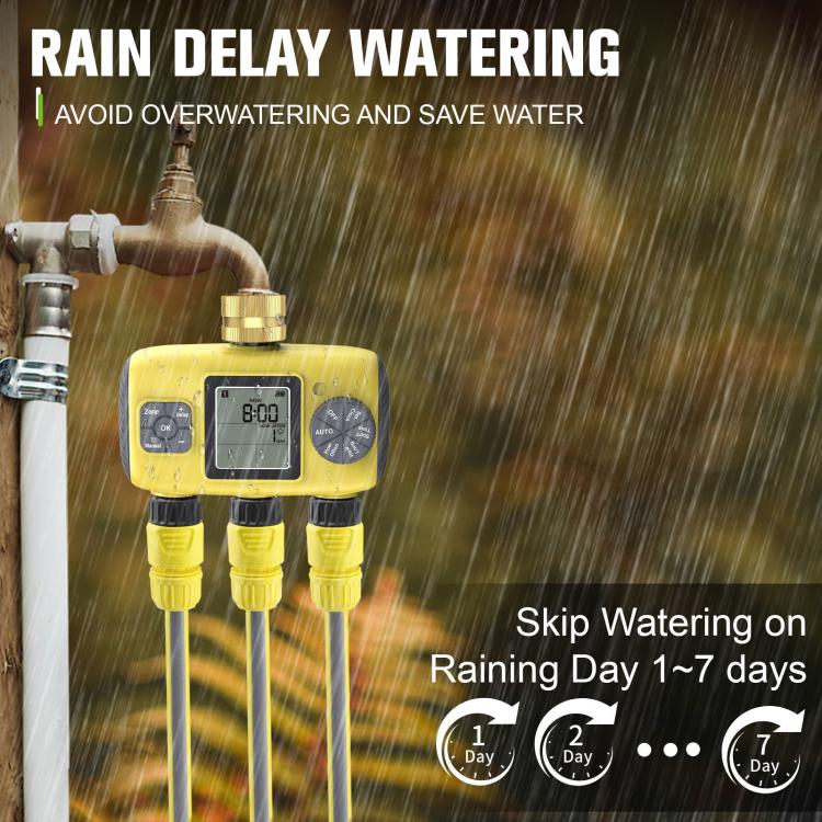 Outdoor Smart Automatic Watering Controller With Three-Way Irrigation Timer, UK Standard, US Standard