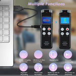 ポータブルHDノイズキャンセリング音声起動デジタルボイスレコーダー 会議用、64GB、128GB