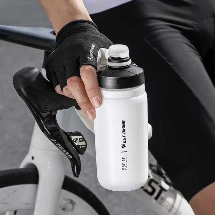 WEST BIKING 720ml 自転車用ウォーターボトル 漏れ防止スクイーズデザイン 携帯スポーツ水分補給ボトル、720ml イエロー、720ml ホワイト、720ml ホワイトワイド、720ml イエローワイド