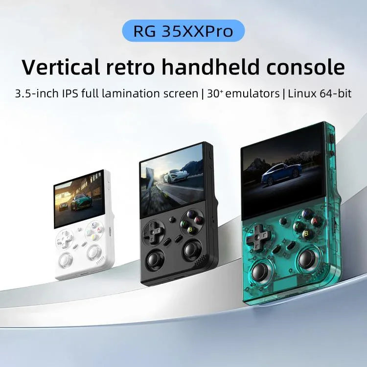 ANBERNIC RG 35XXPro レトロ携帯ゲーム機 3.5インチ画面 Linux 64ビット ポケットゲーム機 64G+128G、64G+256G