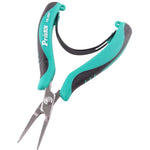 ProsKit PM-396H ステンレス製非歯付きフラットノーズプライヤー 精密電子用フラットジョープライヤー、PM-396H