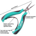 ProsKit PM-396H ステンレス製非歯付きフラットノーズプライヤー 精密電子用フラットジョープライヤー、PM-396H