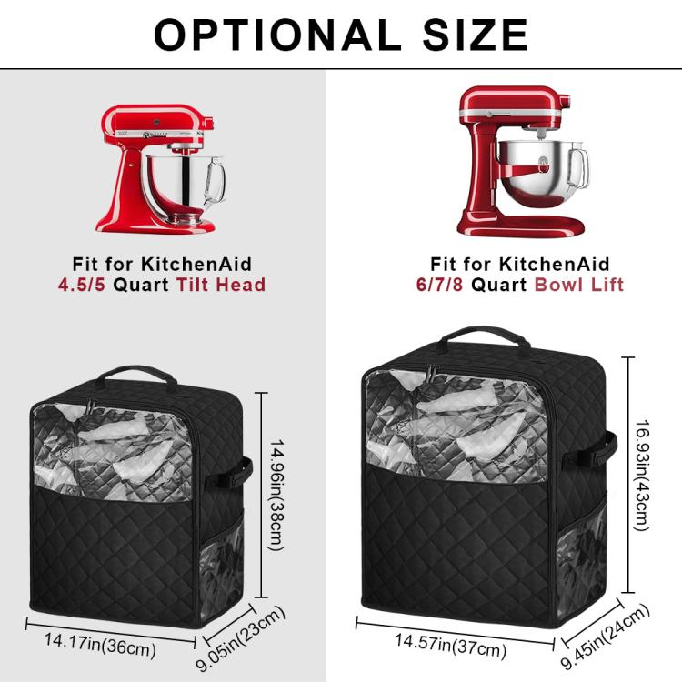 ブレンダー収納バッグ KitchenAid用家電ダストカバー、36x23x38cm、37x24x43cm