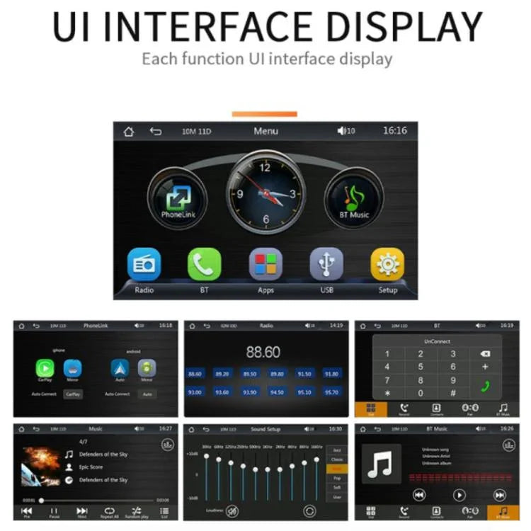 7-inch HD  Touch Screen + HD 8-light Reversing Image Wireless Carplay Car MP5 Player, X5300 With 8-light Camera
