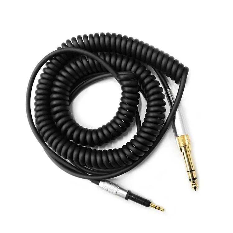 2.5mm から 3.5mm+6.35mm プラグ 1.5m スプリング式ヘッドホンケーブル Sennheiser HD6 / HD8 / HD7 / HD598 用、ZS0245