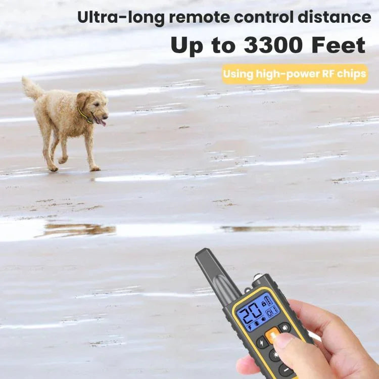リモコン犬鳴き声制御ショック首輪付き、イエロー1対1、イエロー1対2、オレンジ1対1、ブラック1対1