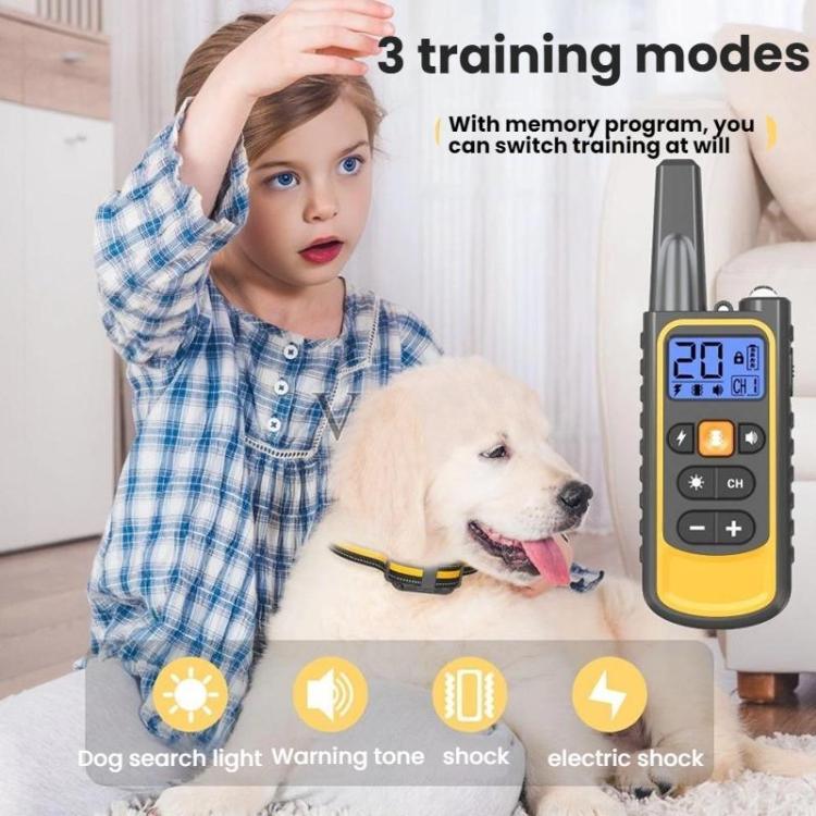 リモコン犬鳴き声制御ショック首輪付き、イエロー1対1、イエロー1対2、オレンジ1対1、ブラック1対1