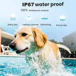 リモコン式犬吠え制御装置 充電式防水電気ショックカラー、1対1、1対2