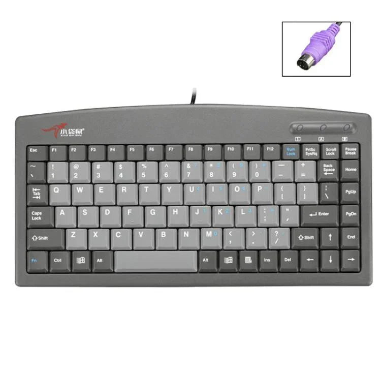 Little Kangaroo DS-9827 88キー 有線キーボード 磁気リング付き ノートパソコン用 産業用オフィスキーボード, PS2, USB