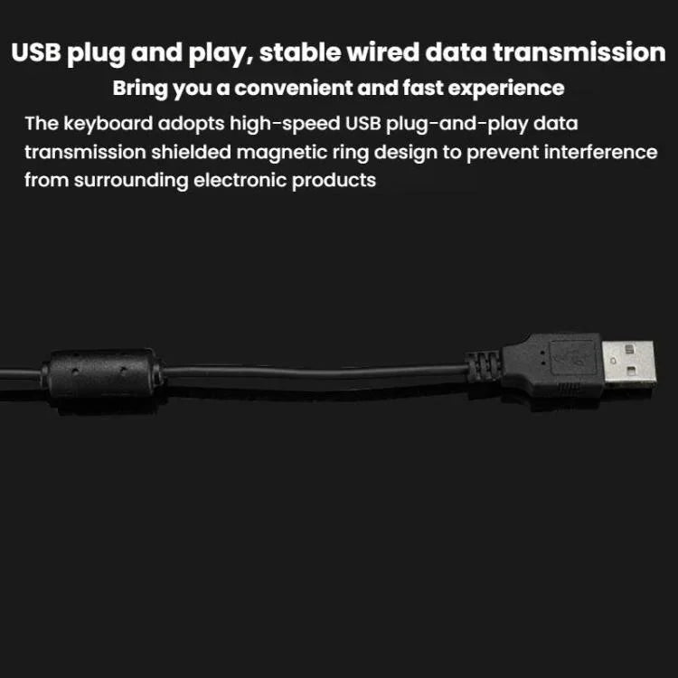 Little Kangaroo DS-9827 88キー 有線キーボード 磁気リング付き ノートパソコン用 産業用オフィスキーボード, PS2, USB