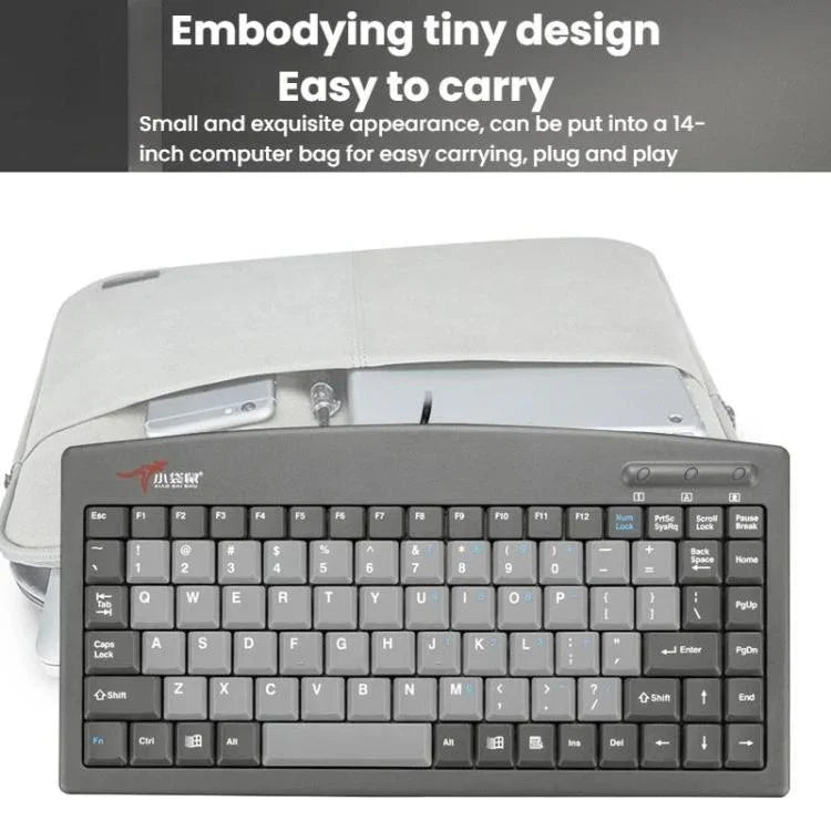 Little Kangaroo DS-9827 88キー 有線キーボード 磁気リング付き ノートパソコン用 産業用オフィスキーボード, PS2, USB