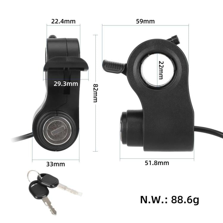 KUGOO / Kukirin G2 Pro / G2 Max スクーター用 イグニッションキー付きスイッチロック