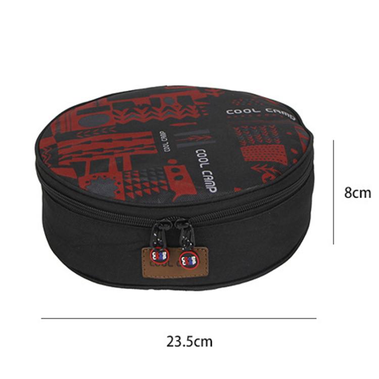 COOL CAMP CF-G669 ポータブルボウル皿収納バッグ ピクニック食器バッグ アウトドアキャンプ用 円形