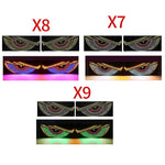 USB Car-mounted Dynamic Demon Eye Car Sticker LED Indicator Light