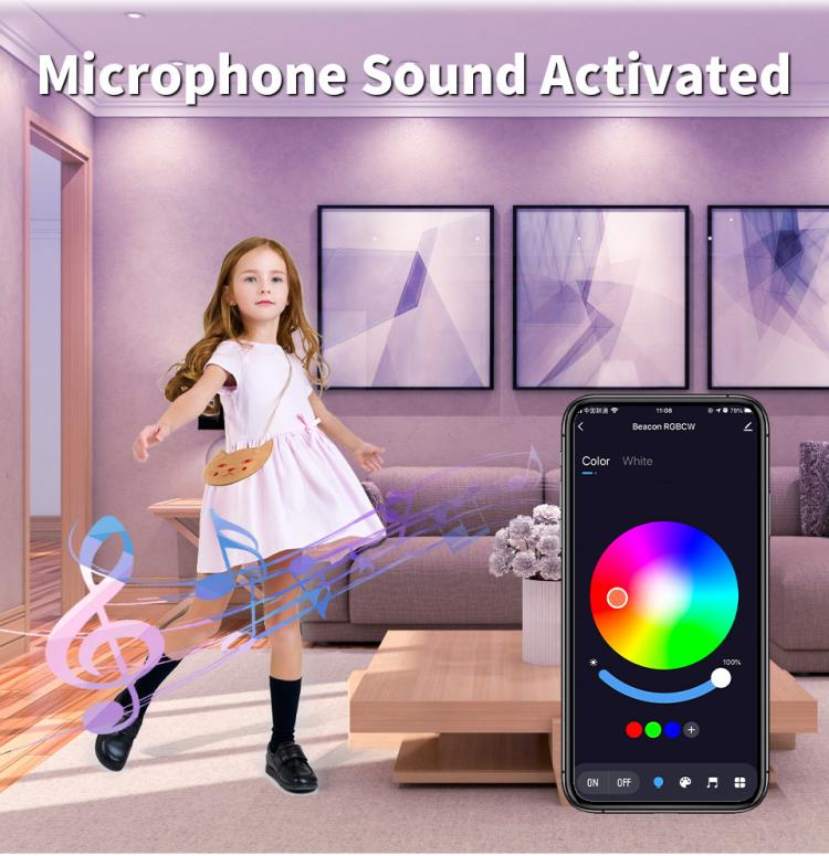 Tuya WIFI＆Bluetooth対応埋込型天井ライト RGB+CW+WW調光可能LEDダウンライト、5W 2.5インチ、7W 3.5インチ、10W 4インチ