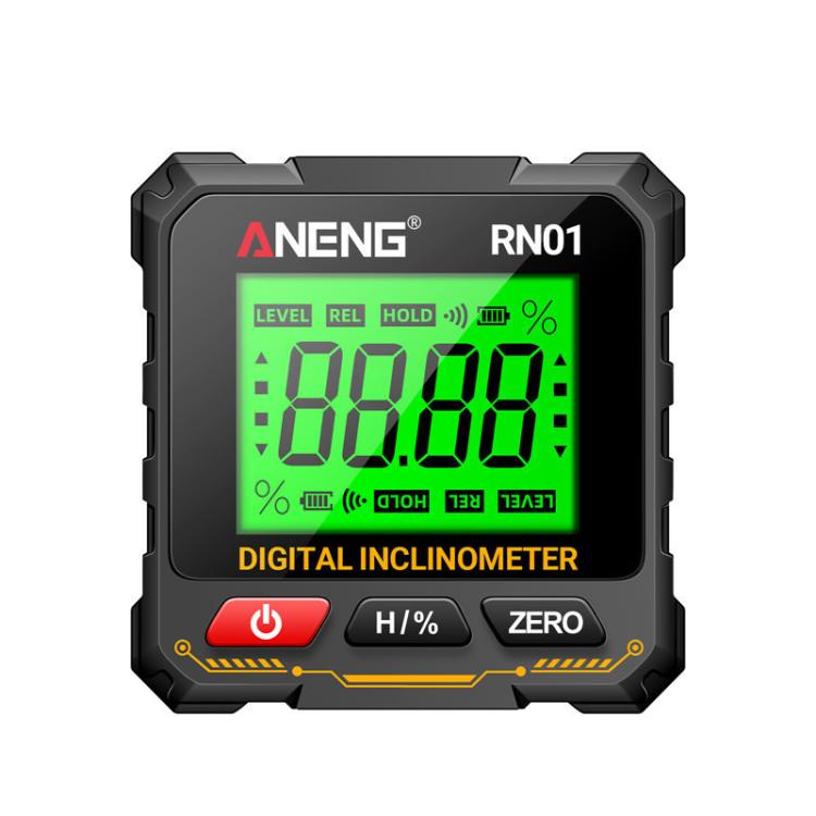 ANENG RN01 デジタル傾斜計 精密角度測定器 4面マグネット＆自動回転画面付き、RN01