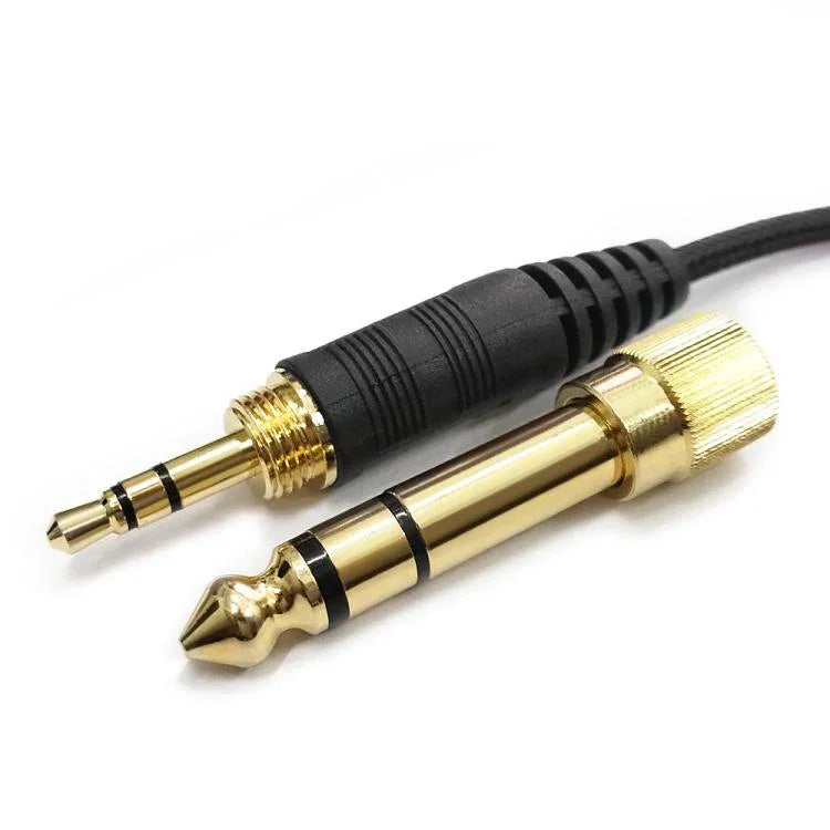 2.5mm To 3.5+6.35mm Plug Spring Headphone Cable for Sennheiser HD6 / HD8 / HD7 / HD598, ZS0229