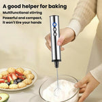 3-in-1携帯充電式ハンドヘルド電動卵泡立て器 ミニミルクフォーマー ベーキング用 充電式