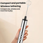 3-in-1携帯充電式ハンドヘルド電動卵泡立て器 ミニミルクフォーマー ベーキング用 充電式