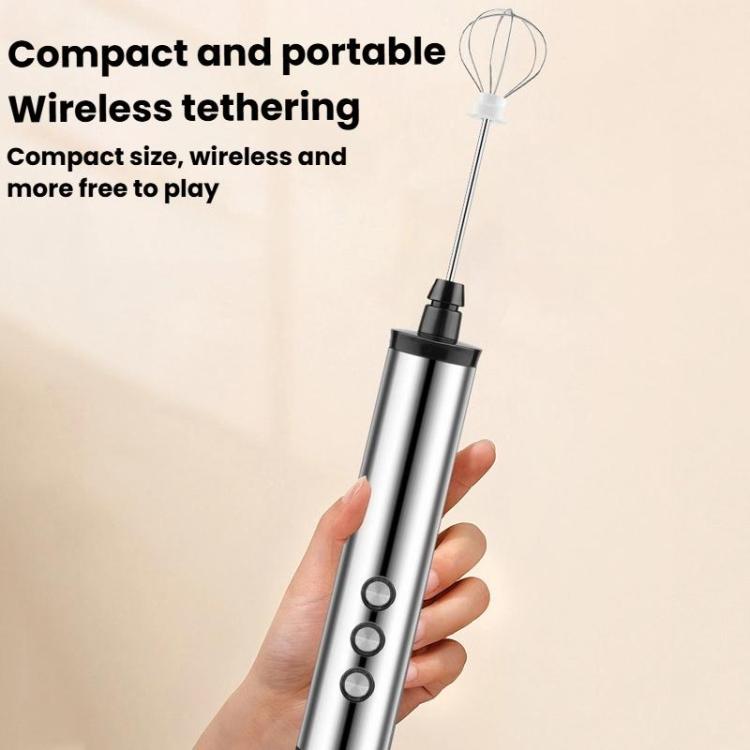 3-in-1携帯充電式ハンドヘルド電動卵泡立て器 ミニミルクフォーマー ベーキング用 充電式
