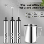 3-in-1携帯充電式ハンドヘルド電動卵泡立て器 ミニミルクフォーマー ベーキング用 充電式
