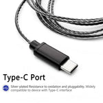 1.2m Type-C To MMCX Interface Headphone Plug Cable For Shure SE215 / SE315 / SE425 / SE535 / SE846, Inline Control, Standard