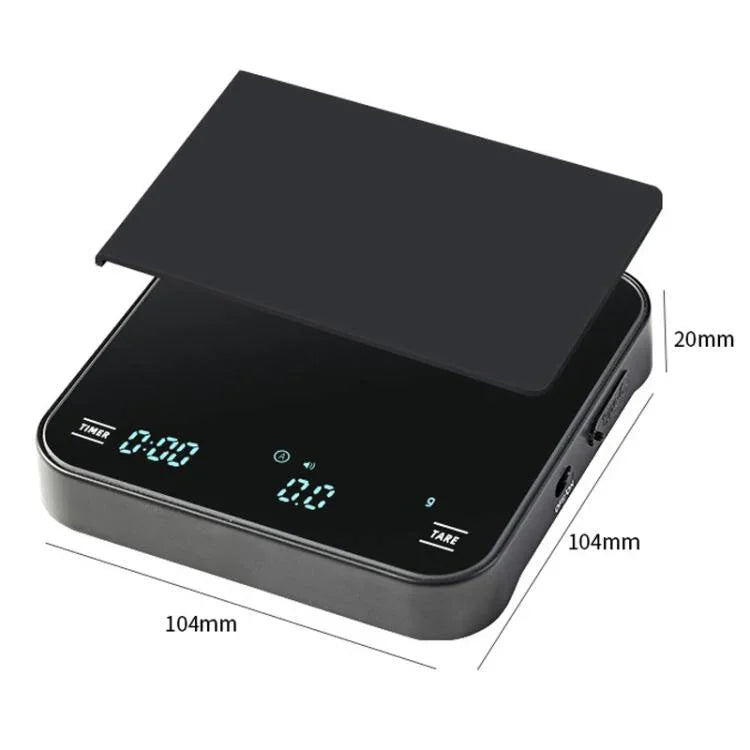 CAFE RHYME 311 スマート電子スケール ポアオーバーコーヒー用 ミニ多機能タイミングキッチンスケール