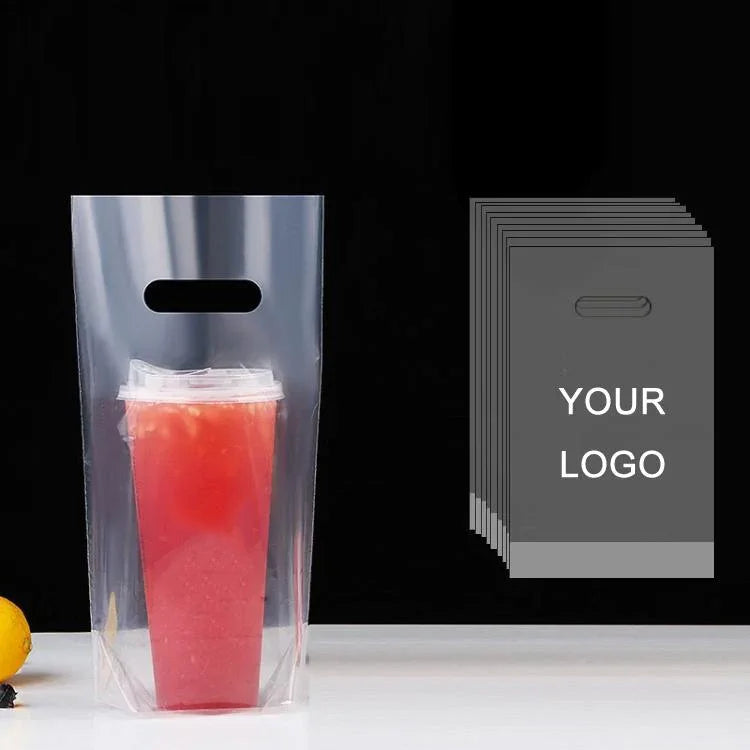 ミルクティーコーヒー使い捨てテイクアウトバッグ、1パック100袋入り、90mmシングルカップ700ml、98mmシングルカップ700ml、90mmダブルカップ700ml、98mmダブルカップ700ml、120mmオーバーロードカップ1000ml