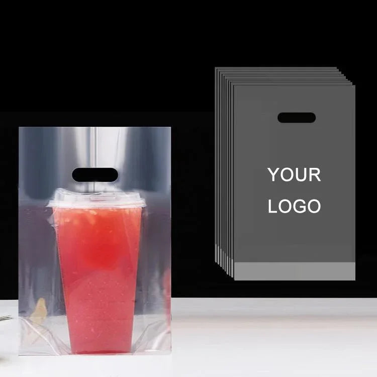 ミルクティーコーヒー使い捨てテイクアウトバッグ、1パック100袋入り、90mmシングルカップ700ml、98mmシングルカップ700ml、90mmダブルカップ700ml、98mmダブルカップ700ml、120mmオーバーロードカップ1000ml