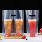 ミルクティーコーヒー使い捨てテイクアウトバッグ、1パック100袋入り、90mmシングルカップ700ml、98mmシングルカップ700ml、90mmダブルカップ700ml、98mmダブルカップ700ml、120mmオーバーロードカップ1000ml